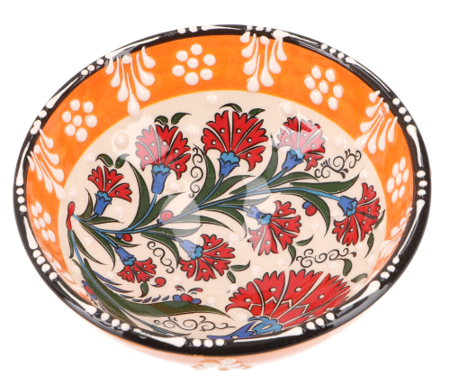 1 Stk. Orientalische Keramikschssel, Schale, Dekoschale, handbemalt -  12 cm / Modell 5