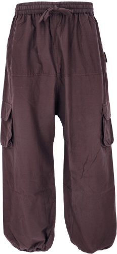 Goa pants, men`s yoga pants, comfortable leisure pants - dark brown