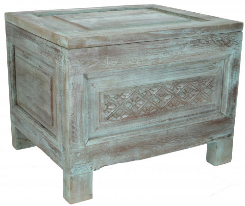 Vintage wooden box, wooden chest, coffee table, solid wood coffee table, decorated - model 48 - 45x55x45 cm 