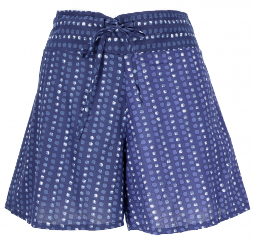 Lightweight panties, cotton print shorts - blue