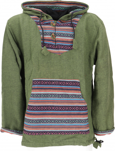 Goa hooded shirt, Baja Hoody - green/colorful
