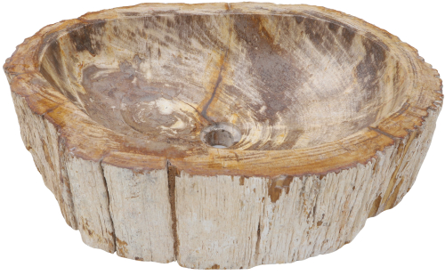 Solid fossil wood countertop washbasin, wash bowl, natural stone washbasin - Model 20 - 16x60x43 cm 