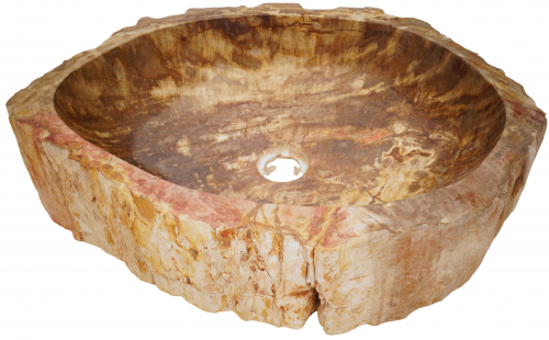 Solid fossil wood countertop washbasin, wash bowl, natural stone washbasin - Model 33 - 15x60x45 cm 