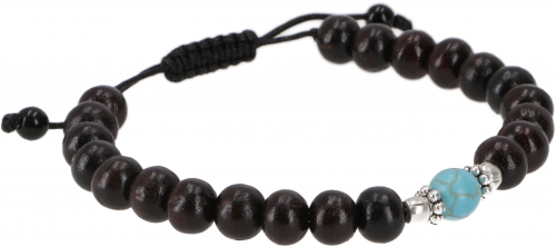 Bracelet, hand mala with semi-precious stones - turqise 7 cm