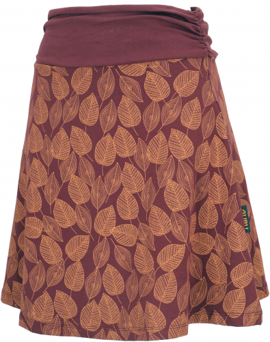 Organic cotton A-line skirt - date brown