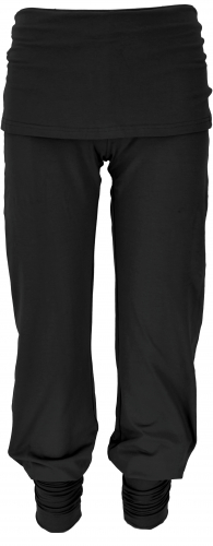 Yoga-Hose mit Minirock in Bio-Qualitt - schwarz