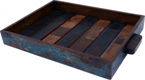 Vintage tray made from recycled wood - 5x45x35 cm 