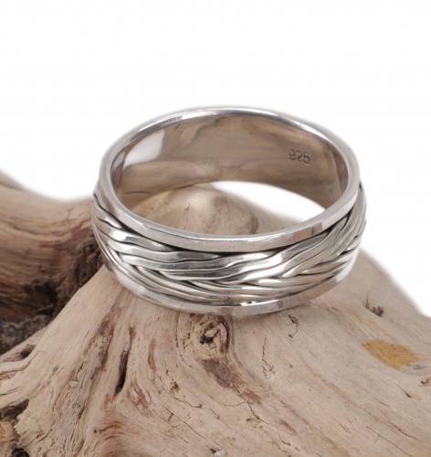 Silver ring, boho style ethno ring, celtic braided ring, men`s ring, men`s jewelry - model 10 - 0,8 cm