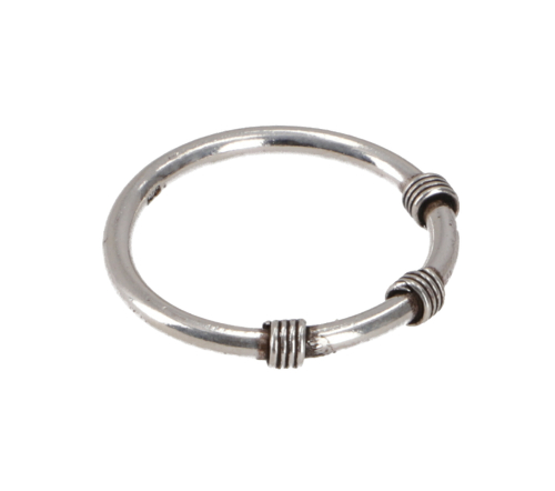 Silver ring, boho style ethnic ring - model 15 - 1,5 cm