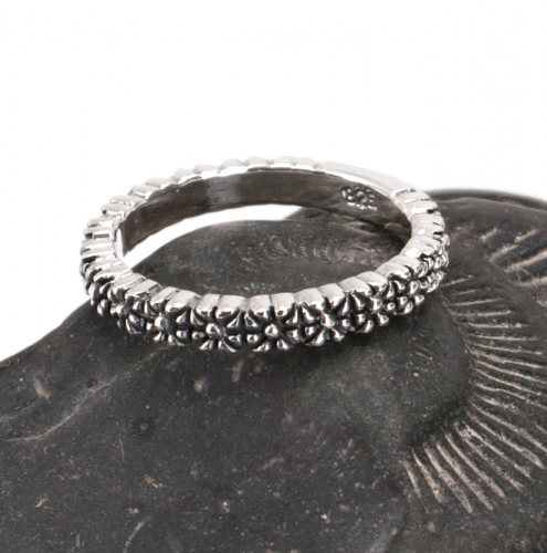 Silver ring, Boho Style Ethno Ring - Model 19 - 0,8 cm