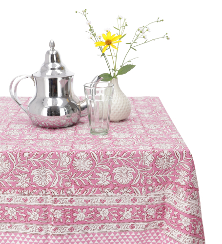 Hand printed tablecloth, table runner block print, boho tablecloth 140*200 cm - model 6