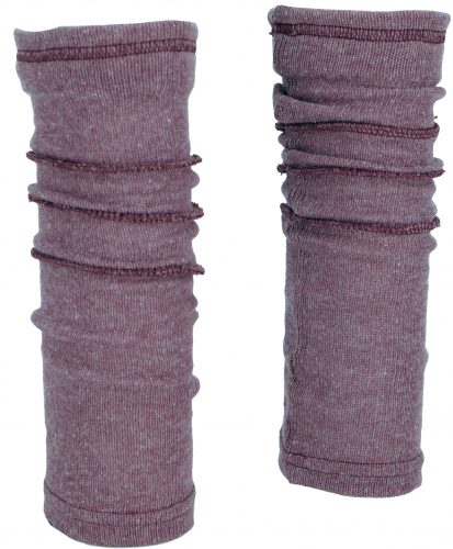 Leg warmers, fine knit leg warmers with overlock - dusky pink