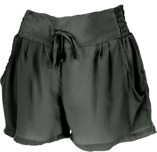 Lightweight panties, silky shiny shorts - gray