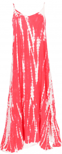 Batik summer dress, maxi dress, beach dress, hippie dress - light red
