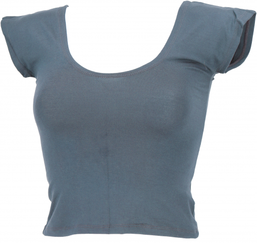 Belly-free Goa Psytrance Pixi Shirt, Choli Top - dove blue