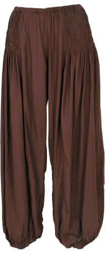 Airy muck trousers, boho harem pants, bloomers - brown