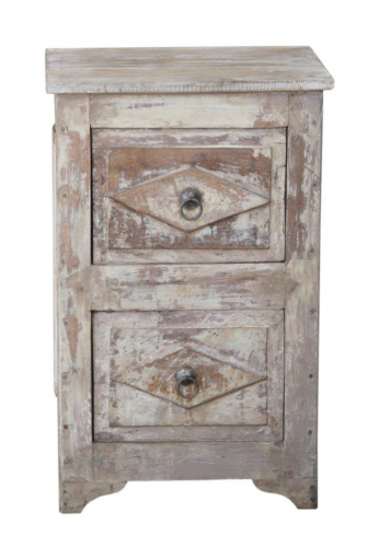 Vintage side cabinet, chest of drawers, bedside cabinet, hall cabinet with 2 drawers - model 1b - 65x40x34 cm 