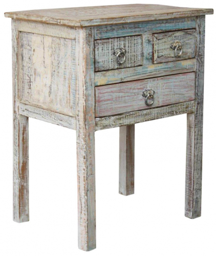 Vintage side cabinet, chest of drawers, bedside cabinet, hall cabinet with 3 drawers - model 4b - 67x51x38 cm 