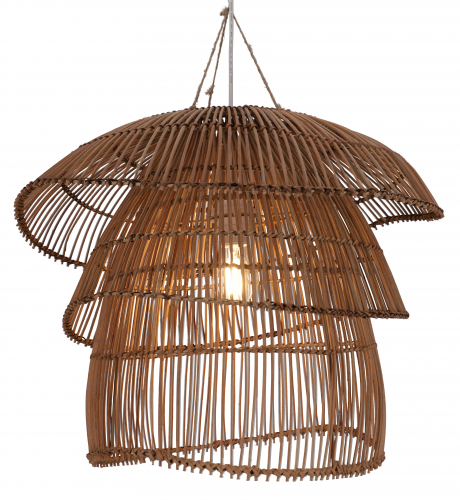 Ceiling lamp/ceiling light, handmade in Bali from natural material, rattan - model Romario - 46x55x55 cm  55 cm