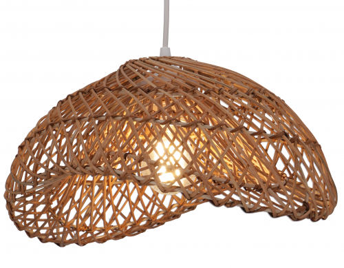 Ceiling lamp/ceiling light, handmade in Bali from natural material, rattan - model Molina brown 37 cm