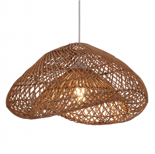 Ceiling lamp/ceiling light, handmade in Bali from natural material, rattan - model Molina brown 50 cm