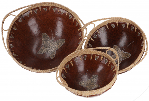 Round braided ceramic bowl, fruit bowl, decorative bowl - Design 15
