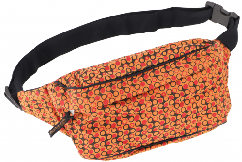 Groe bedruckte Stoff Grteltasche, Crossbody Bag, Hfttasche - orange - 15x20x5 cm 