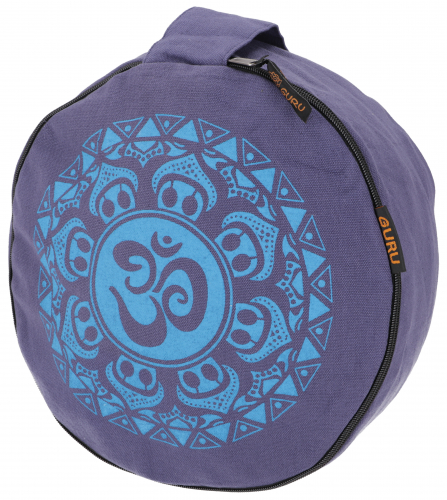 Yoga cushion, yoga cushion, printed meditation cushion with spelt filling - blue/turquoise - 13x30x30 cm  30 cm