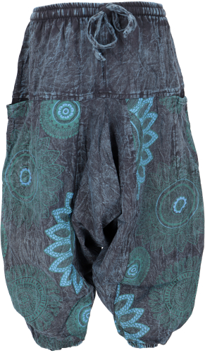 Kids harem pants, aladdin pants - turquoise