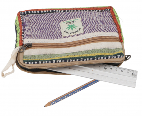 Ethno cosmetic bag, pencil case, utensil case - purple - 12x15 cm