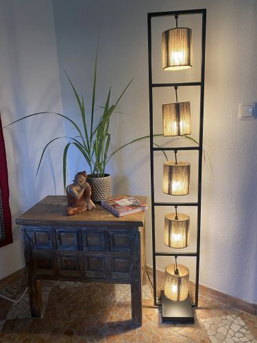 Floor lamp/floor lamp, illuminated shelf - model Calcutta - 153x25x22 cm 