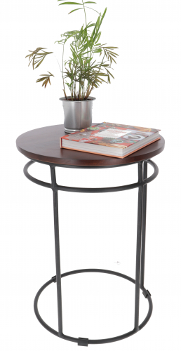 Side table, coffee table round with metal legs - Model 8 - 56x40x40 cm  40 cm