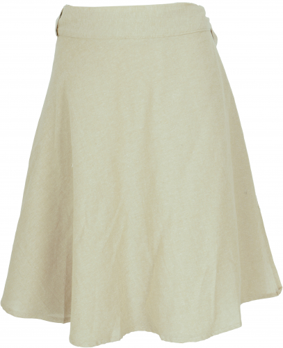 Lightweight wrap skirt, boho cotton summer skirt - linen colored