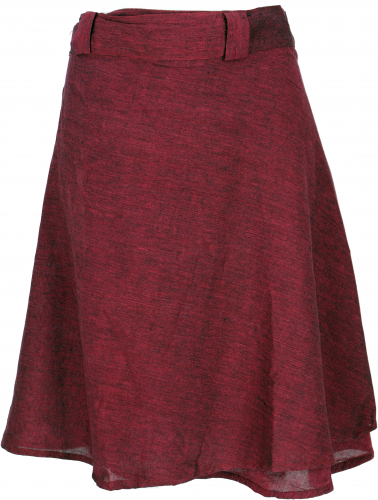 Lightweight wrap skirt, boho cotton summer skirt - red