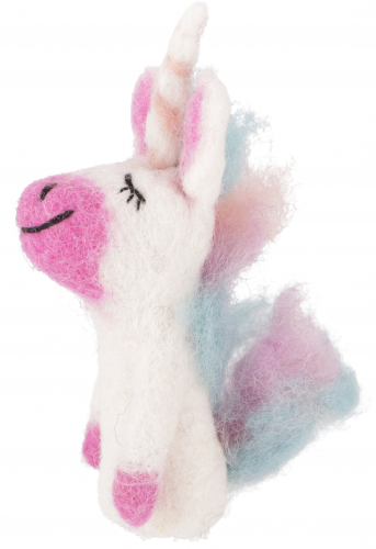 Handmade felt finger puppet - unicorn - 9x4x3 cm 