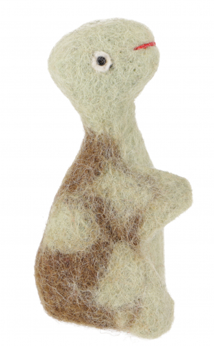 Handmade felt finger puppet - turtle - 9x4x3 cm 