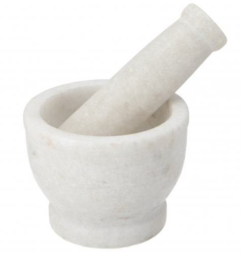Mortar, white marble spice mill - Model 1 - 7x10x10 cm  10 cm