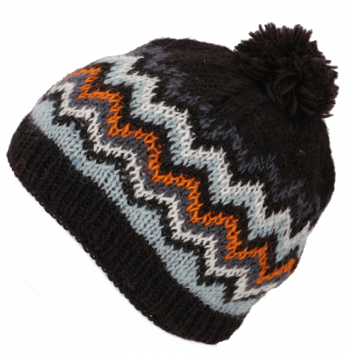 Beanie hat, bobble hat from Nepal, winter hat - model 9