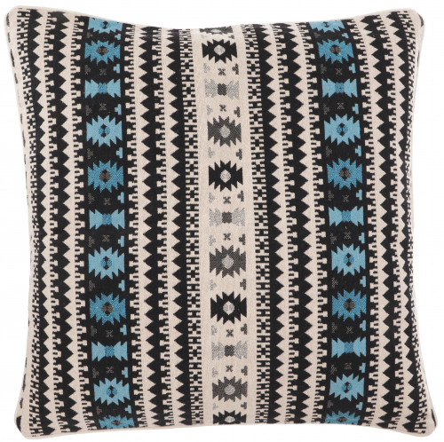 Boho cushion cover 60x60 cm, woven decorative cushion cover from India - 2