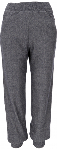 Trousers with leg cuffs organic quality - blue-grey