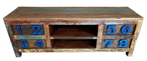 Lowboard, TV table, flat dresser vintage look - model 12 - 50x144x43 cm 