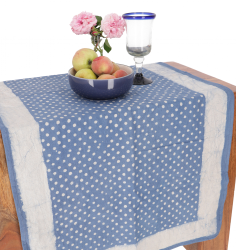 Tablecloth, table runner block print, boho tablecloth 50*120 cm - blue 3