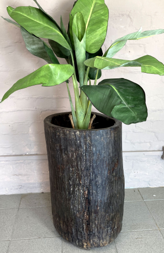 Vase, planter, planter made of palm wood - 68x45x45 cm  45 cm