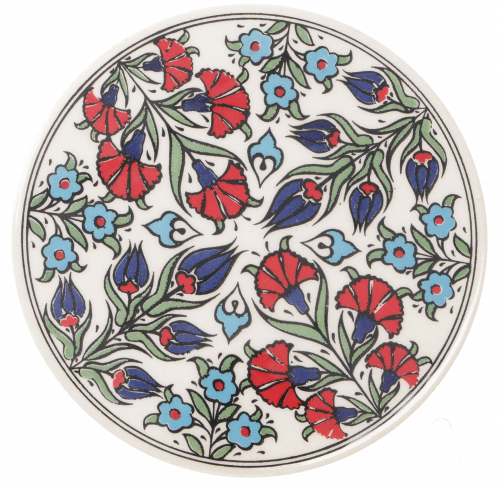 Orientalischer Keramikuntersetzer, runder Untersetzer - Muster 15 - 1x16x16 cm  16 cm