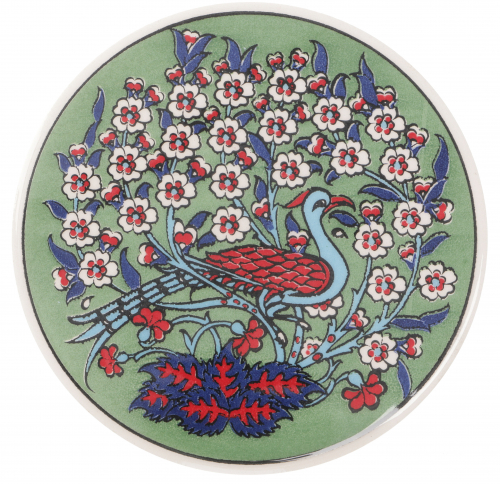 Oriental ceramic coaster, round coaster - pattern 18 - 1x16x16 cm  16 cm