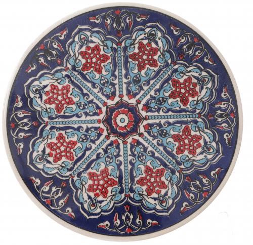Orientalischer Keramikuntersetzer, runder Untersetzer mit Mandala Motiv - Muster 20 - 1x16x16 cm  16 cm