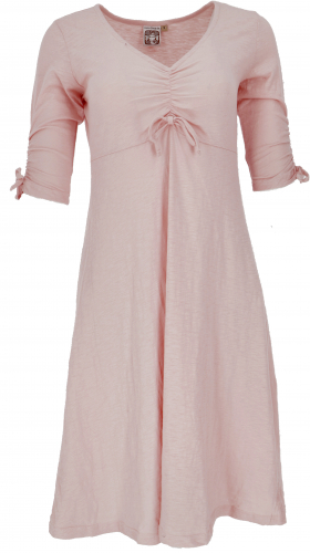 Organic cotton midi dress, basic organic dress - cherry blossom