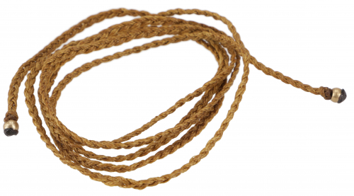 Macram chain, macram ribbon, ribbon for chain - mustard yellow/dark - 100 cm