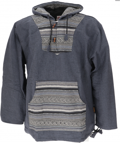 Goa hoodie, Baja Hoody - blue gray/multicolored