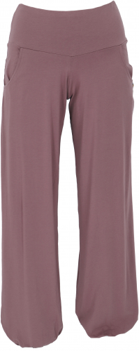Organic cotton yoga pants, pluderhose - dusky pink